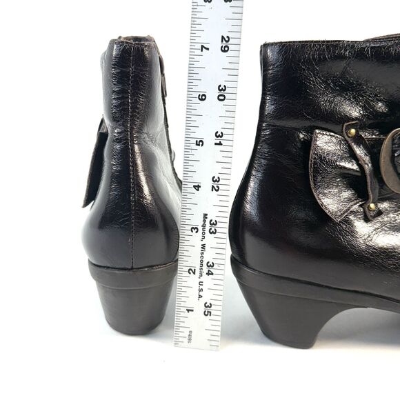 Naot Boot Size 11.5 EU 42 Dark Burgundy Brown Ankle Side Zip Chelsea Slouch - Picture 10 of 10